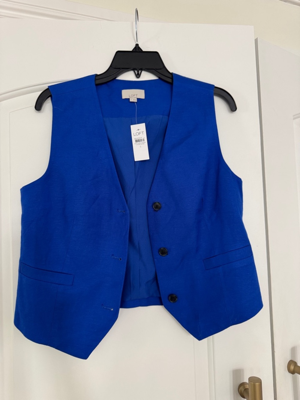 BRAND NEW WITH TAGS LOFT Cobalt Blue Women's Tailored Vest